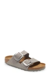 Birkenstock Women's Arizona Big Buckle Slide Sandals In Grey