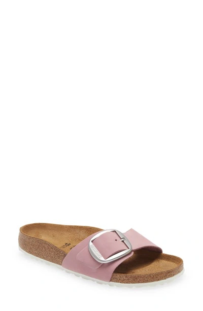 Birkenstock Madrid Big Buckle - Nubuck Leather Slipper With Buckle In Pink