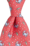 Vineyard Vines Kids' Crab Silk Tie In Raspberry
