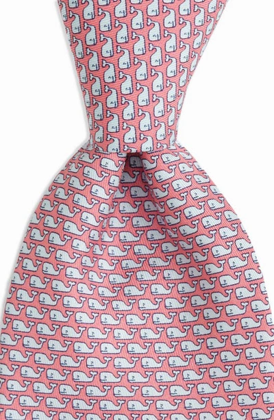 Vineyard Vines Kids' Vineyard Whale Silk Tie In Light Pink