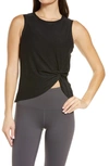 Beyond Yoga Twist Of Fate Cropped Tank Top In Black