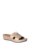 L'amour Des Pieds Catiana Platform Sandal In Gold