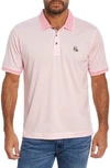 Robert Graham Men's Archie Polo Shirt W/ Contrast Detail In Pink