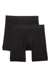 Fear Of God Medium Rise Short Length Boxer Brief - Pack Of 2 In Black