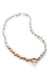Monica Vinader Keshi 18ct Recycled Yellow Gold-plated Vermeil Sterling Silver And Pearl Necklace In Gp