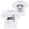 OUTERSTUFF TODDLER WHITE SEATTLE SEAHAWKS COLORING ACTIVITY TWO-PACK T-SHIRT SET