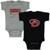 SOFT AS A GRAPE NEWBORN & INFANT SOFT AS A GRAPE BLACK/GRAY ARIZONA DIAMONDBACKS 2-PIECE BODY SUIT