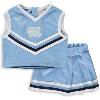 Little King Kids' Girls Toddler Carolina Blue North Carolina Tar Heels Two-piece Cheer Set In Light Blue