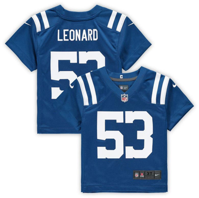 Nike Kids' Toddler  Shaquille Leonard Royal Indianapolis Colts Game Jersey