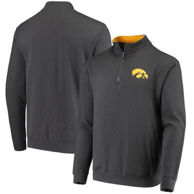 Colosseum Men's Charcoal Iowa Hawkeyes Tortugas Logo Quarter-zip Jacket