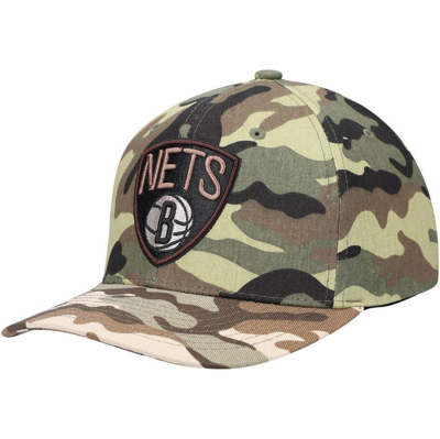 Mitchell & Ness Men's  Camo Brooklyn Nets Woodland Desert Snapback Hat
