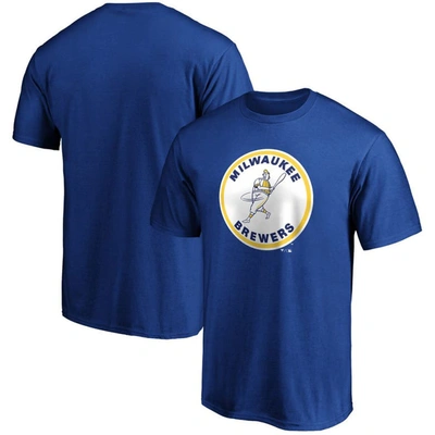 Fanatics Men's Royal Milwaukee Brewers Cooperstown Collection Forbes Team T-shirt
