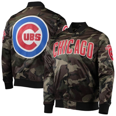 Pro Standard Men's  Camo Chicago Cubs Satin Full-snap Jacket