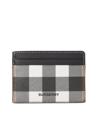 Burberry Check Motif Cardholder In Brown