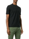 Zanone Short-sleeved Cotton T-shirt In Black