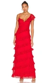 Tularosa Kristen Lace Gown In Red
