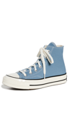 Converse Blue Recycled Canvas Chuck 70 Hi Sneakers In Indigo Oxide/egret/black