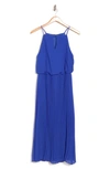 Sam Edelman Pleated Maxi Dress In Cobalt