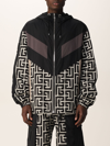 Balmain Jacket With Maxi Monogram Logo Print In Black