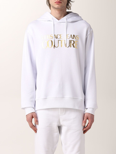 Versace Jeans Couture Jumper With Logo In White
