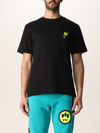 Barrow Cotton T-shirt With Smile In Black