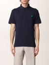 Etro Cotton Polo T-shirt With Pegasus In Blue