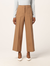's Max Mara Trousers In Stretch Cotton And Viscose In Camel
