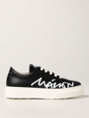 Mm6 Maison Margiela Sneakers In Leather In Black