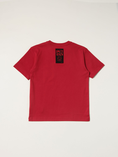 Dolce & Gabbana Kids' T-shirt With Embroidered Logo In Red
