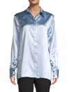 PROENZA SCHOULER WOMEN'S COLLARED SILK BUTTON-DOWN SHIRT