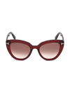 Tom Ford Izzi Acetate Cat-eye Polarized Sunglasses In Brown Multi