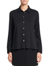 THEORY WOMEN'S TRAPEZE BUTTON-FRONT SHIRT