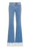 STELLA MCCARTNEY WOMEN'S DIP-DYED STRETCH MID-RISE 70'S FLARED JEANS