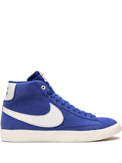 Nike X Stranger Things Blazer Mid Sneakers In Blue