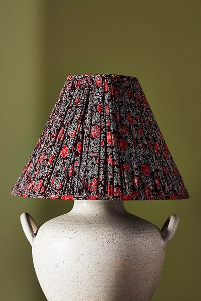 Amber Lewis For Anthropologie Floral Lamp Shade By  In Red Size M