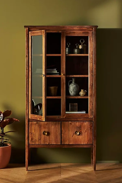 Amber Lewis For Anthropologie Curio Cabinet In Brown
