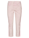 Stella Mccartney Fresh Peach Twisted Seam Crop Straight Leg Jeans In Peach