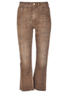 Golden Goose Faded Leopard-print Kick Flare Jeans In Black