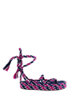 Isabel Marant Erol Cotton Toe-post Sandals In Multicolor