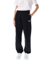 Rotate Birger Christensen + Net Sustain Mimi Embroidered Organic Cotton-jersey Tapered Track Pants In Black