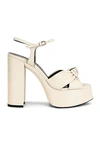 SAINT LAURENT BIANCA PLATFORM SANDALS