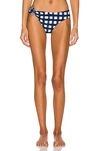 Jacquemus Le Maillot Vichy Check Bikini Bottoms In Navy Checks