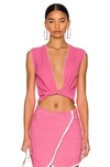 Jacquemus Knot-detail Sleeveless Top In Pink