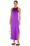 Loulou Studio Sula Satin Silk-blend Dress In Purple