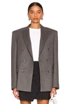 Wardrobe.nyc Double Breasted Blazer In Charcoal