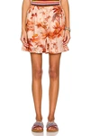 Alanui Hoo'okipa Toile De Jouy Shorts In Rust Orange