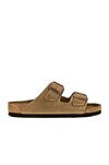 Birkenstock Arizona Waxy Leather Sandals In Tobacco Oiled