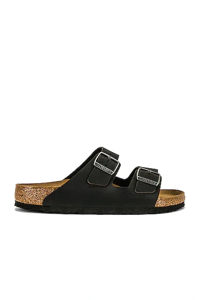 Birkenstock Arizona In Black Oiled