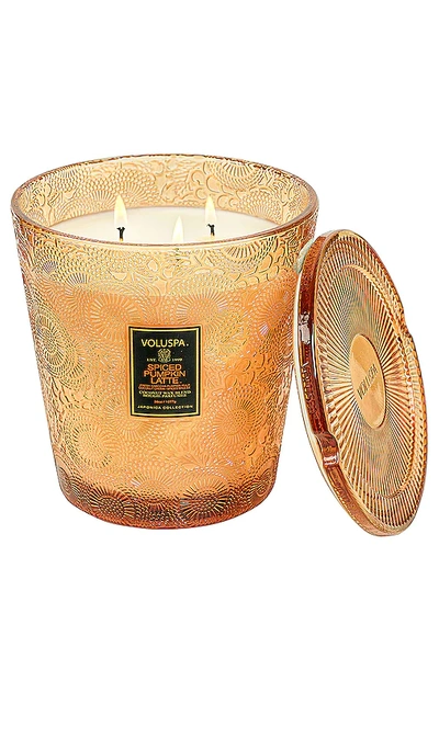 Voluspa Spiced Pumpkin Latte 3 Wick Hearth Candle In Gourmand