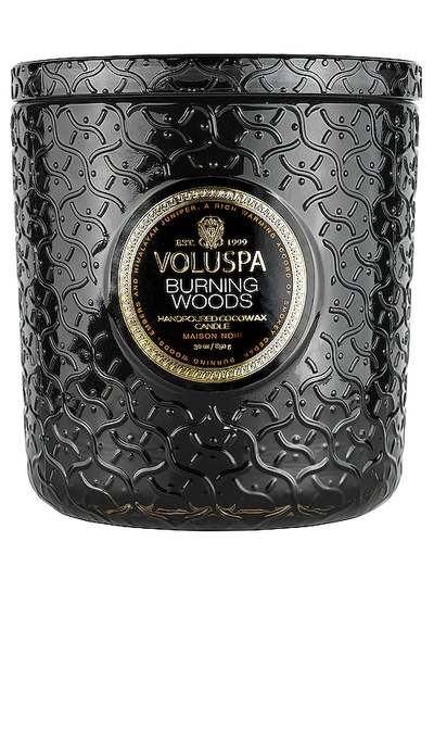 Voluspa Burning Woods Luxe Candle In Woody
